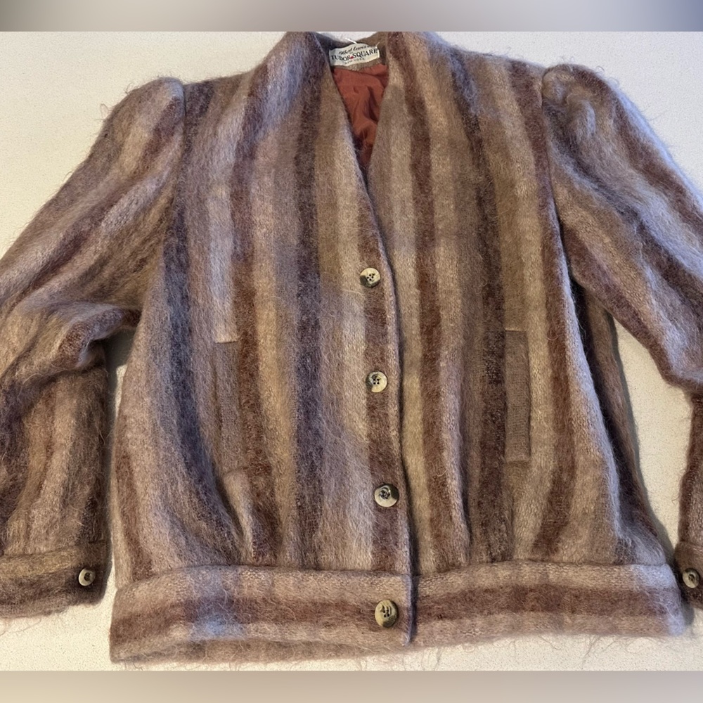 Vintage Striped Wool Blend Jacket size S/M